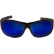 Edge Eyewear Caraz Torque - Matte Black Frame with Red E Logo / Polarized Aqua Precision Blue Mirror Lenses, One Size, THZAP238