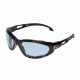 Edge Eyewear Dakura Sunglasses, Black Frame, Light Blue Vapor Shield Lenses, GSW113VS