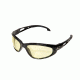 Edge Eyewear Dakura Sunglasses, Black Frame, Yellow Vapor Shield Lenses, SW112VS