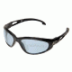 Edge Eyewear Dakura Sunglasses, Black Frame, Light Blue Vapor Shield Lenses, SW113VS