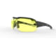 Edge Eyewear Kabru Safety Glasses, Black Frame w/ Black TPR/ Vapor Shield Yellow Lenses, Standard, NSN XKB112VS, XKB112VS