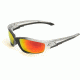 Edge Eyewear Kazbek - Black Frame, Aqua Precision Red Mirror Lens SKAP119