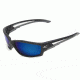 Kazbek - Black Frame - Polarized Aqua Precision Blue Mirror Lens TSKAP218