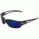 Edge Eyewear Kazbek Xl Safety Glasses Black Frame Blue Mirror Lens Sk Xl118