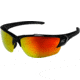 Edge Eyewear Khor G2 Safety Glasses - Black Frame / Aqua Precision Red Mirror Lenses, One Size, SDKAP119-G2