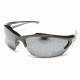Edge Eyewear Khor Safety Glasses - Black Frame, Silver Mirror Lens SDK117