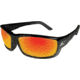 Edge Eyewear Mazeno Slim Fit Safety Glasses, Black Frame / Aqua Precision Red Mirror Lenses, One Size, PMAP119
