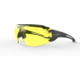 Edge Eyewear Taven Safety Glasses, Black Frame w/ Black TPR / Yellow Vapor Shield Lens, Standard, NSN XTV112VS, XTV112VS