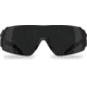 Edge Eyewear Urgent Fury Shooting Glasses, Black Frame, Polarized Smoke Vapor Shield Lenses, Standard, UF16PVS
