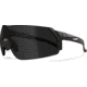Edge Eyewear Urgent Fury Shooting Glasses, Black Frame, Polarized Smoke Vapor Shield Lenses, Standard, UF16PVS