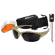 Edge Tactical Acid Gambit 3 Lenses Kit Shooting Glasses, Soft-Touch Desert SandFrame / Clear Vapor Shield, Tiger's Eye Vapor Shield, G-15 Vapor Shield Lenses, Multi, One Size, SG3K5-1