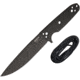 EKA RTG-1 Fixed Blade Knife, 10.5in Overall, 5.75in Black Powder Coated 1095Hc Steel Blade, One-Piece Comes w/Black Paracord That Can Be Used To Wrap The Handle, Black Kydex Belt Sheath, 50030