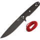 EKA RTG-1 Fixed Blade Knife, 10.5in Overall, 5.75in Black Powder Coated 1095Hc Steel Blade, One-Piece Comes w/Red Paracord That Can Be Used To Wrap The Handle, Black Kydex Belt Sheath, 50090