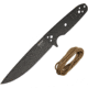 EKA RTG-1 Fixed Blade Knife, 10.5in Overall, 5.75in Black Powder Coated 1095Hc Steel Blade, One-Piece Comes w/Tan Paracord That Can Be Used To Wrap The Handle, Black Kydex Belt Sheath, 50040