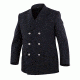 Men's Navy 100% Poly/Serge Weave Double Breasted 2-Pocket Top Authority Blousecoat, Long