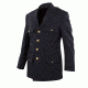 Men's Navy 100% Poly-Serge Weave Single Breasted 4-Pocket Top Authority Blousecoat, Long