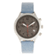 Elevon Antoine Chronograph Leather-Band Watch w/ Date, Light Blue/Charcoal, One Size, ELE113-5