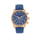 Elevon Curtiss Leather-Band Watch W/ Date, Rose Gold/Black, ELE104-4