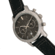 Elevon Langley Chronograph Leather-Band Watch W/ Date, Charcoal/Black, ELE103-5