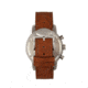 Elevon Langley Chronograph Leather-Band Watch W/ Date, Silver/Brown, ELE103-2