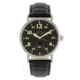 Elevon Von Braun Leather-Band Watch w/ Date, Silver/Black, One Size, ELE112-2