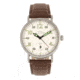 Elevon Von Braun Leather-Band Watch w/ Date, Silver/Brown, One Size, ELE112-1