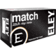 Eley Ammunition Match EPS .22 Long Rifle 40 Grain Flat Nose Brass Cased Rimfire Ammo, 50 Rounds, 01100