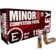 Eley Ammunition Minor9 9mm Luger 115 Grain Full Metal Jacket Brass Cased Pistol Ammunition, 50 Rounds, ELE-09016K