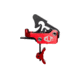 Elftmann Tactical Apex Pro AR-15 Curved Adjustable Trigger, Red Shoe, Anodized, Red, APEXPRORC