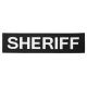 Elite Survival Systems Velcro ID Patch, "SHERIFF", Size 2x4.5in, Black, ID01-BW-SH