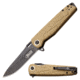 Elite Tactical Readiness Spring Assisted Knife, 3.5 in, 8Cr13 Stainless Steel, Drop Point, Not Serrated, Tan, ET-A001TN