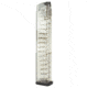 Elite Tactical Systems Gen 2 Glock 17/18/19/19x/26/34/45/49, 9mm Luger, 32 Round Extended Pistol Magazine, Clear, 1 Pack, GLK-18G2