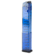 Elite Tactical Systems Glock 17/18/19/19X/26/34/45 Extended Pistol Magazine w/Gen 2 Floor Plate, 9mm Luger, 31 Round, Clear Blue, 1 Pack, Polymer, GLK18G2BLU-31RD