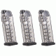 Elite Tactical Systems Glock 19, 9MM 10 Round Pistol Magazine, Smoke, 3 Pack