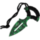 ElitEdge Skull Push Dagger, 5in Overall, 2.5in, Green Finish Dagger Blade, Black Cord Wrapped Handle, Synthetic Sheath, 20-685GNSC