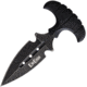 ElitEdge Push Dagger SW Knife, 5.63in Overall, 3in Black Stonewash Double Edge Stainless Dagger Blade, Black Nylon Handle, Nylon Sheath, 20-641SW