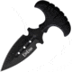 ElitEdge Push Dagger Knife, 5.63in Overall, 3in Black Double Edge Dagger Blade, Black Nylon Handle, Nylon Sheath, 20-641BK