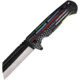 ElitEdge Thin Line A/O Folding Knife, 4.75in Closed, 3.75in, Two-Tone Stainless Blade, ABS Handle, 10-A19MC