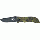Elk Ridge Camo Linerlock Folding Knife, 3.625in, Black Stainless Blade, Camo Aluminum Handle ER015