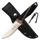 Elk Ridge Fixed Knive, 4in Blade, Flat Ground, 3CR13 Steel Blade Knive, Black/Brown, ER-200-23BR