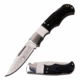 Elk Ridge ER-943WH Manual Folding Knife, 2.6in, 3CR13 Stainless Steel, Clip Point, Steel Blade, Pakkawood Handle, Black/White, ER-943WH