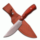 Elk Ridge Fixed Blade, 10.5in, Stainless Steel Blade, Brown Wood Handle ER-550LW