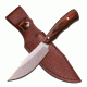 Elk Ridge Fixed Blade, 10.5in, Stainless Steel Blade, Dark Brown Wood Handle ER-550DW