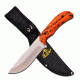 Elk Ridge Fixed Blade, 10.5in, Stainless Steel Blade, Orange Camo Coated Nylon Fiber Handle ER-543OC