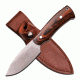 Elk Ridge Fixed Blade, 7.5in, Stainless Steel Blade, Dark Brown Wood Handle ER-551DW