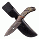 Elk Ridge Fixed Blade, 7.75in, Stainless Steel Blade, Camo Coated Wood Handle ER-554CA