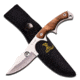 Elk Ridge Fixed Blade, 7in, Stainless Steel Blade, Burl Wood Overlay Handle ER-534