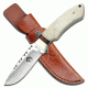 Elk Ridge Fixed Blade, 8.5in, Stainless Steel Blade, Full Tang White Bone Handle ER-304BN