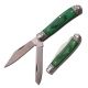 Elk Ridge Folding Blade, 2.75in, Stainless Steel Blade, Dark Green Wood Handle, ER-220GW
