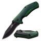 Elk Ridge Folding Blade, 2.9in, Stainless Steel Blade, Green Color Wood Handle, ER-A013GW
